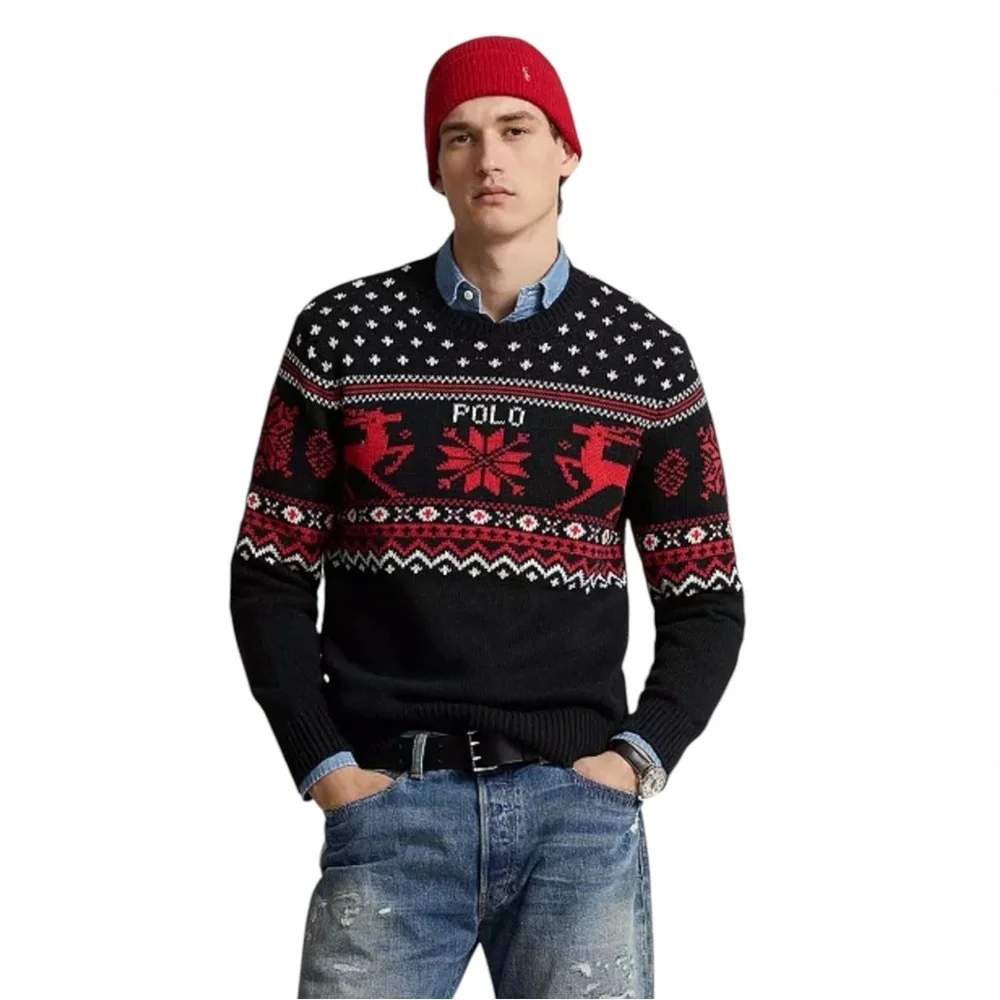 Polo by Ralph Lauren Men’s Reindeer Cotton/Cashmere Sweater NWT